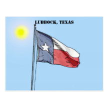 Texas Flag, Lubbock, Texas Post Card