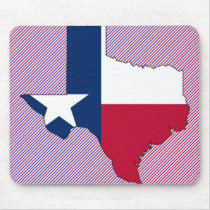 Texas Flag Map Mouse Pads