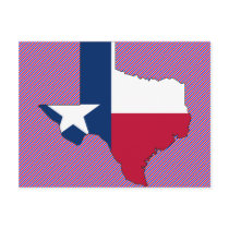 Texas Flag Map Postcard