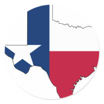 Texas Flag Map Stickers