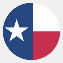 Texas Flag Round Sticker