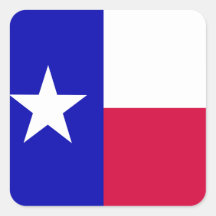 Texas Flag Square Stickers