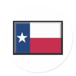 Texas Flag Round Stickers