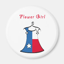 Texas Flower Girl Refrigerator Magnets