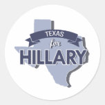 TEXAS FOR HILLARY -.png Round Stickers