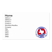 Texas Fred Karger Business Card Template