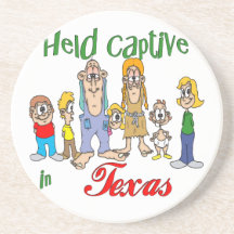 Texas Funny Trailer Park Sandstone Coaster