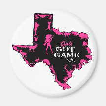TEXAS GIRLS GOT GAME REFRIGERATOR MAGNETS