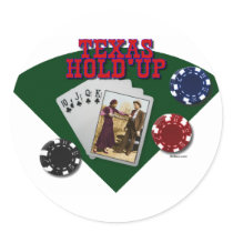 Texas Hold'up Stickers