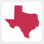 Texas in Red Stickers