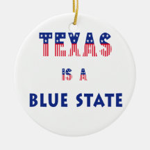 Texas is a Blue State Ornaments