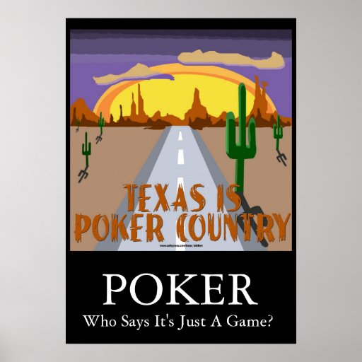 Texas Is Poker Country Print