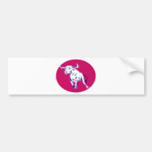 Texas longhorn bull attacking charging bumper stickers