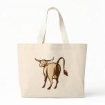 Texas Longhorn Bull Rear View Retro bags
