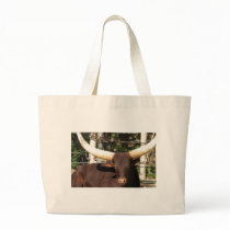 Texas Longhorn cattle Canvas Bags