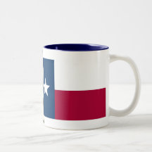 Texas Map and State Flag Coffee Mugs