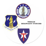 Texas military forces stickers