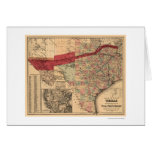 Texas & Pacific Railroad Map 1873 cards