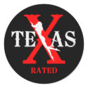 Texas Rated - X Rated stickers