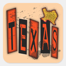Texas Square Sticker