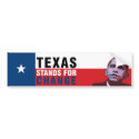 Texas Stands for Change - Obama Bumper Sticker bumper stickers