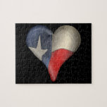 Texas State Flag In A Heart Jigsaw Puzzles