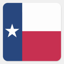 Texas State Flag Square Sticker
