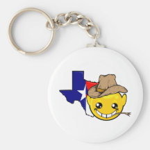 texas state smiley face keychains
