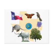 Texas State Symbols Post Cards