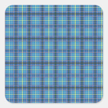 Texas State Tartan Square Stickers
