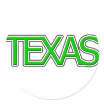 Texas Round Sticker