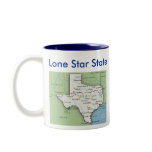 Texas Symbols & Map mugs