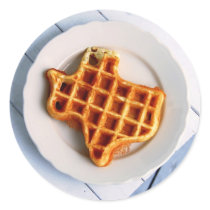 Texas Waffle Round Stickers