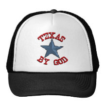 texasbygodWhiteshirtfont Hat
