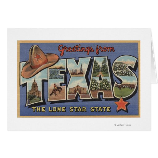 TexasGreetings From The Lone Star State Cards Zazzle.co.uk