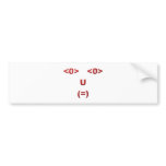 Text ASCII Gesicht face bumper stickers