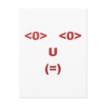 Text ASCII Gesicht face Postkarte