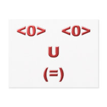 Text ASCII Gesicht face Postkarten