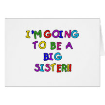 Text Future Big Sister Tshirts and Gifts Greeting Card