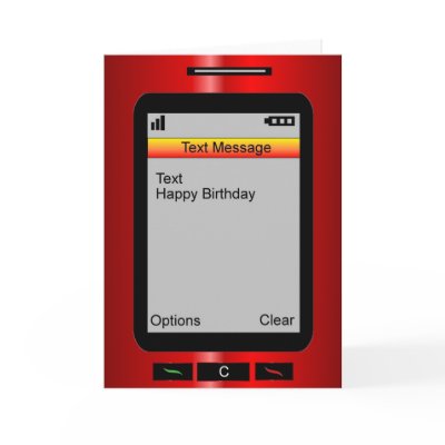 Text Message Happy Birthday Cards by dndartstudio