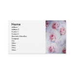 Textiles Beautiful Pink Roses Business Card Template