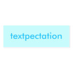 TEXTPECTATION Fun Flirty Card business cards