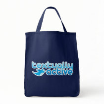 Textually Active on Twitter Texting Trendy Tote Bag