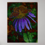 Textured Butterfly Exclusion Design Poster posters