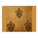 Textured French Fleur de Lis Postcard