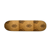 Textured French Fleur de Lis Skate Board