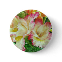 Textured Gladiola Pinback Button