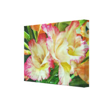 Textured Gladiola Stretched Canvas Prints