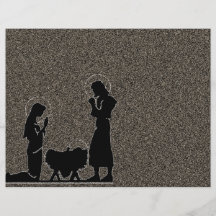 Textured Gold Nativity Flyer