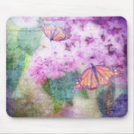 Textured Lilacs & Butterflies mousepads